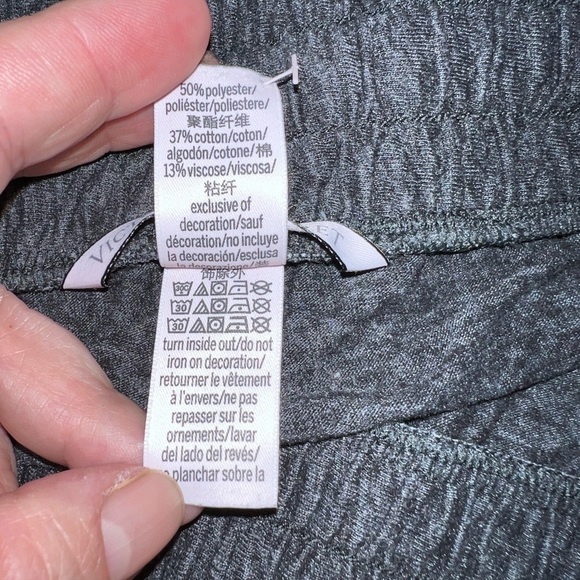 VICTORIA'S SECRET Charcoal Pj Jogger Pants Bejeweled Sz M - Picture 10 of 10